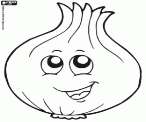 Onion coloring page