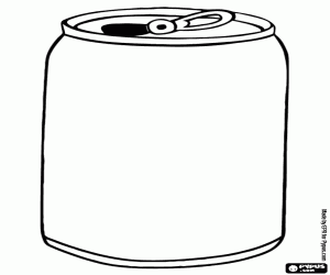 An open beverage can coloring page