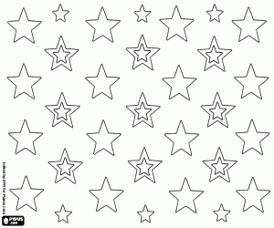 An ordered background with stars coloring page