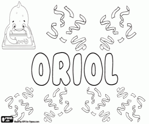 Oriol, catalan name coloring page