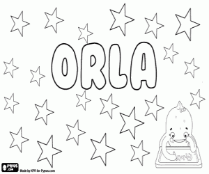 Orla, Irish name coloring page