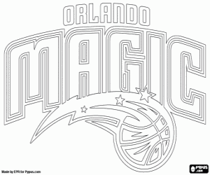 Orlando Magic logo coloring page