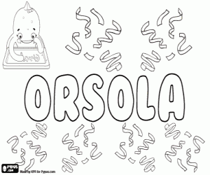 Orsola, name of Latin origin coloring page