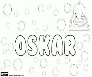Oskar, name in many languages coloring page