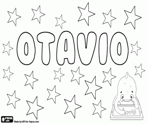 Otavio, Portuguese name coloring page