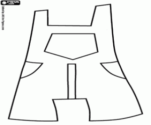 Overalls of the big bad wolf coloring page