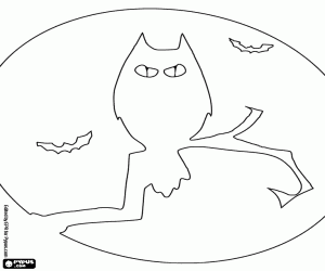 Owl on a branch on Halloween coloring page