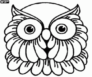 Owl Mask coloring page