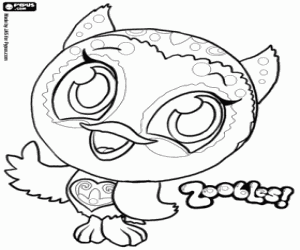 An owl of Zoobles coloring page
