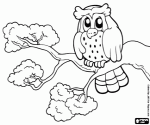Owl coloring page