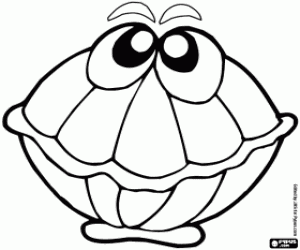 Oyster coloring page