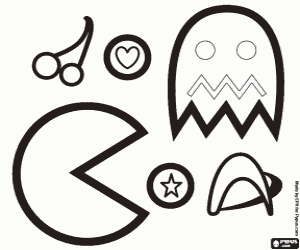 The Pac-Man video game coloring page
