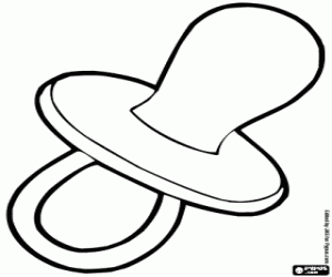 Pacifier coloring page
