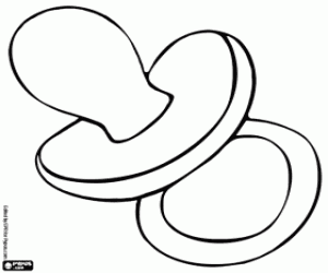 Pacifiers calm babies coloring page