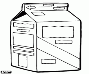A package of milk coloring page