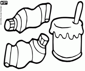 Paints coloring page