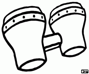 A pair of bongos coloring page