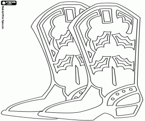 A pair of boots coloring page