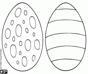 A pair of Easter eggs coloring page