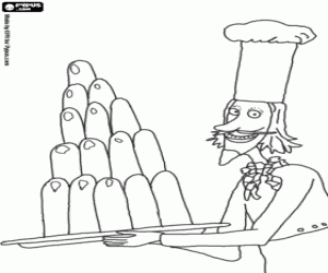 The palace chef and the food coloring page
