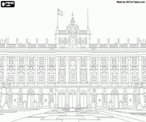 Palacio Real  of Madrid, Spain coloring page