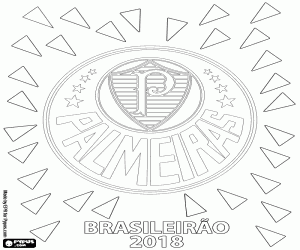 Palmeiras, Brazilian champion 2018 coloring page