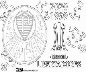 Palmeiras,champion Libertadores 2020 coloring page