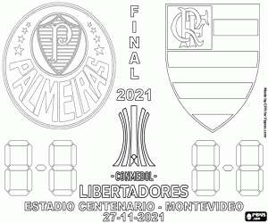 Palmeiras- Flamengo, Libertadores coloring page