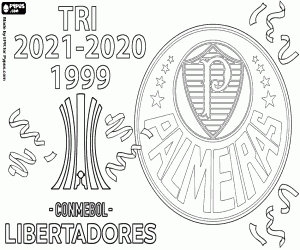 Palmeiras, Libertadores champion x3 coloring page