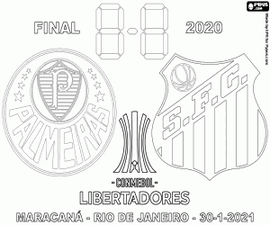 Palmeiras-Santos, Libertadores 2020 coloring page