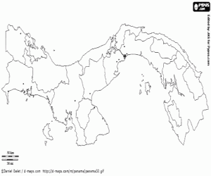 Panama map coloring page