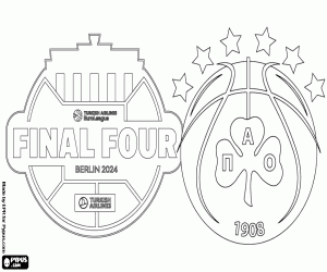 Panathinaikos BC, Euroleague 2024 coloring page