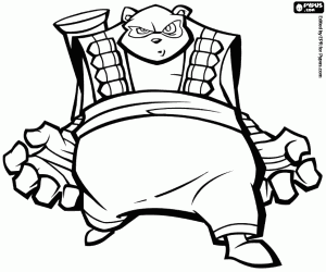 Panda King, character of Sly Cooper coloring page