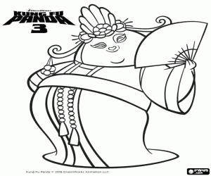 The panda Mei Mei, Kung Fu Panda 3 coloring page