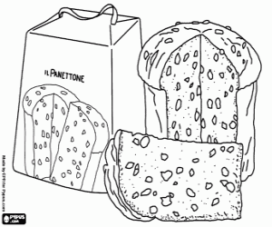 Panettone, Christmas in Italy coloring page