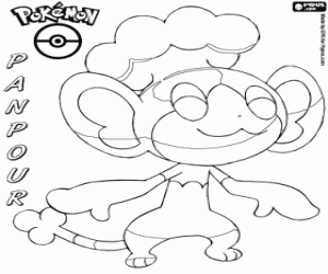 Panpour, Pokemon Black and White coloring page