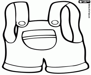 Pants for baby coloring page