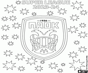 PAOK FC, champion 2023-2024 coloring page