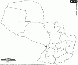 Paraguay map coloring page