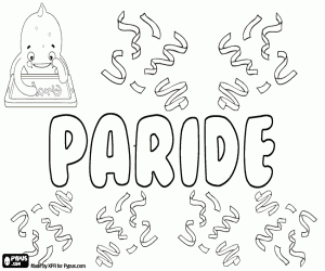Paride, italian name for boy coloring page
