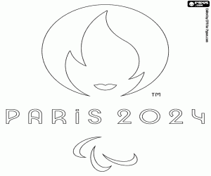 Paris 2024 Paralympic Logo coloring page