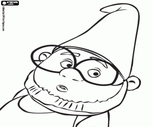 Paris, red gnome, Gnomeo and Juliet coloring page