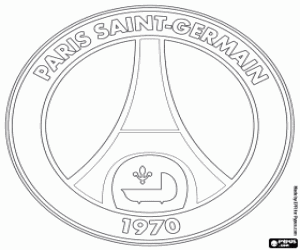 Paris Saint Germain emblem coloring page
