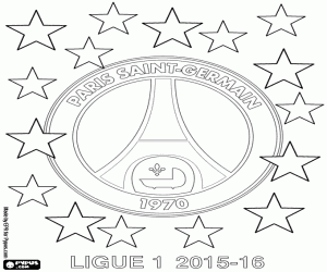 Paris St Germain, 2015-2016 champion coloring page