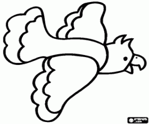 Parrot while flying coloring page