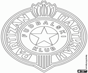 Partizan Belgrade emblem coloring page