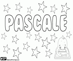 Pascale, name in French coloring page