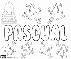 Pascual, name of Latin origin coloring page