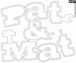 Pat and Mat Logo coloring page