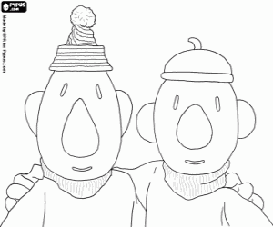 Pat and Mat, the funniest handymen coloring page